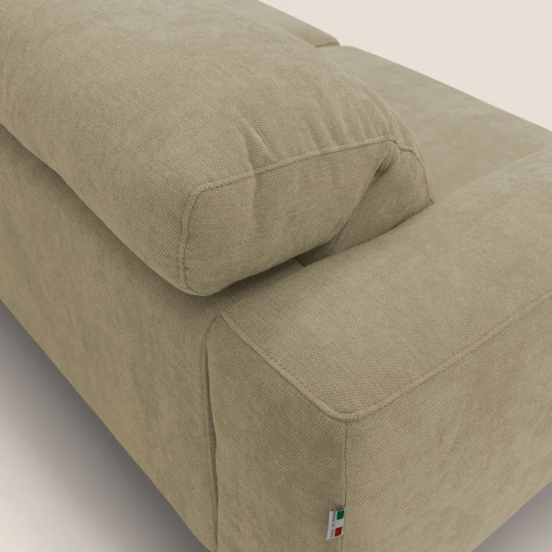 Sakura Canapé modulable en tissu flammé doux et imperméable T14 beige