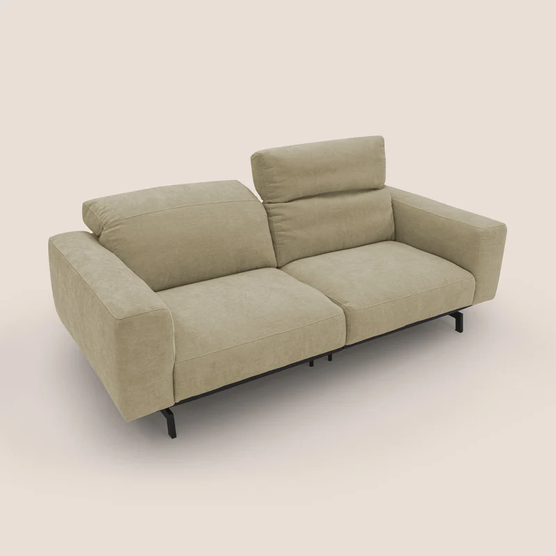 Sakura Canapé modulable en tissu flammé doux et imperméable T14 beige