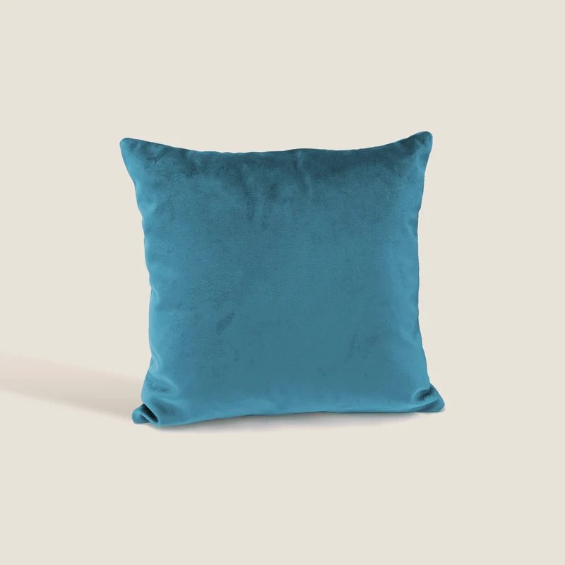 Velluto coussins carrés en velours imperméable bleu ciel