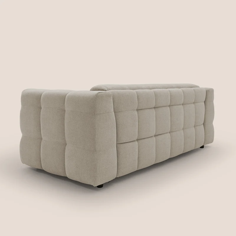 Tender Canapé convertible avec matelas H14 cm en bouclette imperméable T07 beige