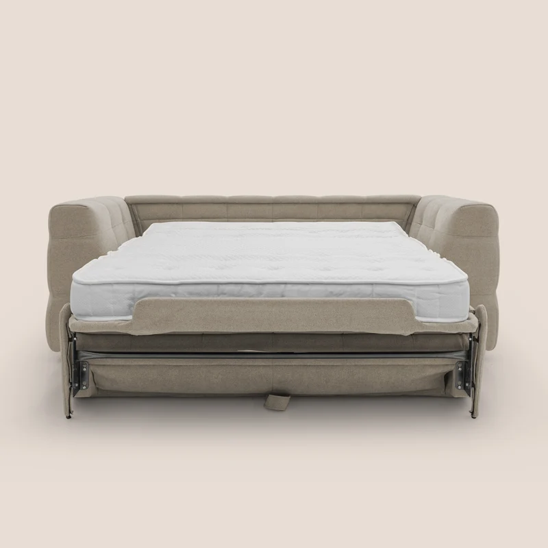 Tender Canapé convertible avec matelas H14 cm en bouclette imperméable T07 beige