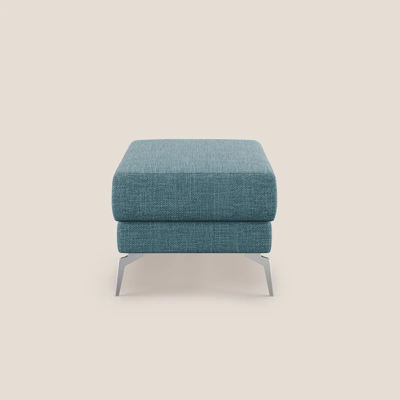 Star Pouf avec pieds hauts en tissu imperméable doux entrelacé T06 bleu ciel