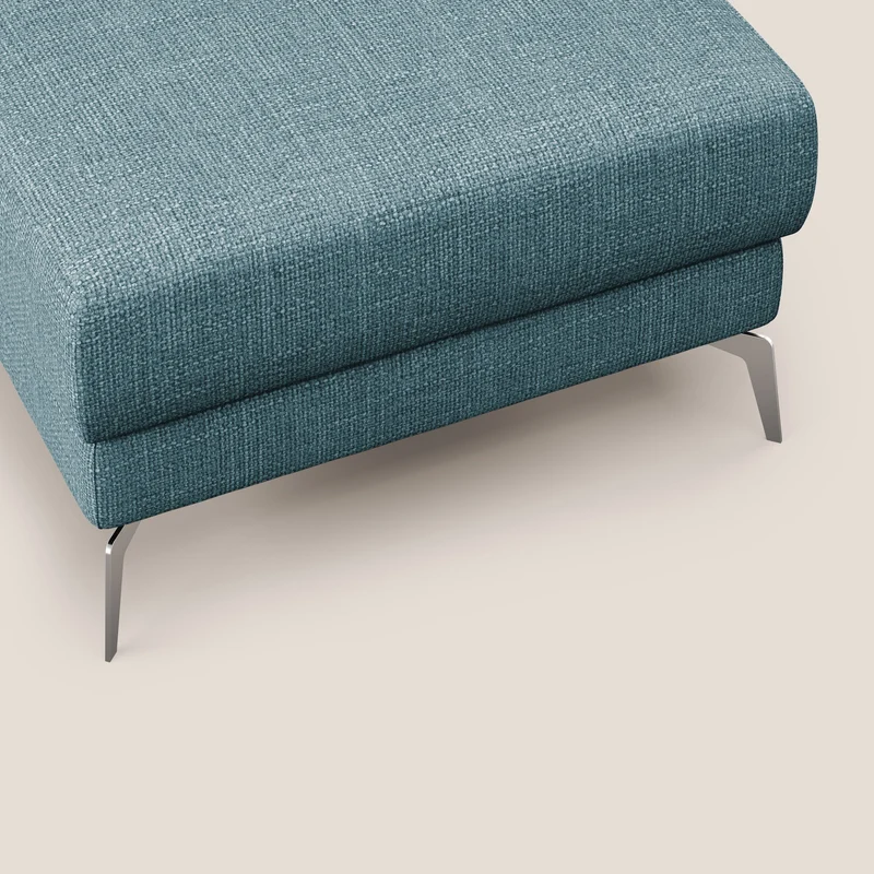 Star Pouf avec pieds hauts en tissu imperméable doux entrelacé T06 bleu ciel