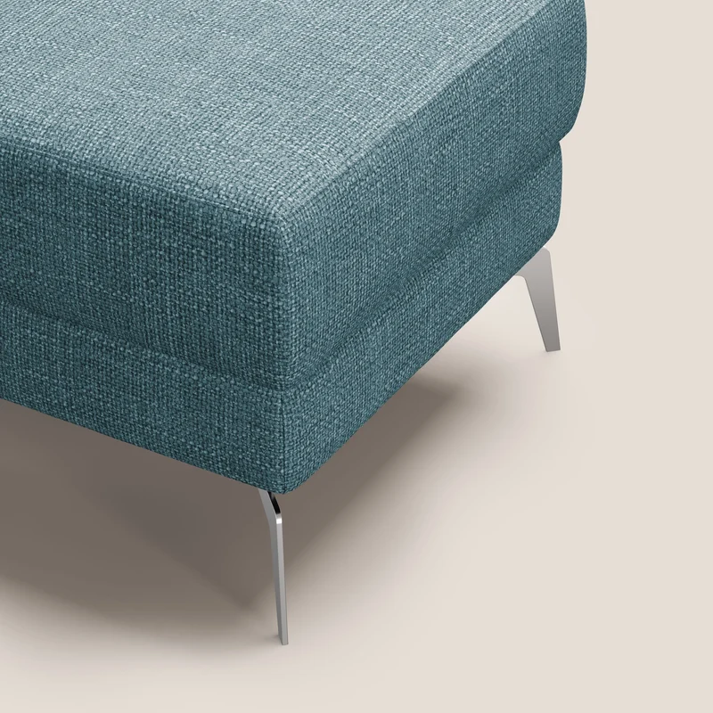 Star Pouf avec pieds hauts en tissu imperméable doux entrelacé T06 bleu ciel
