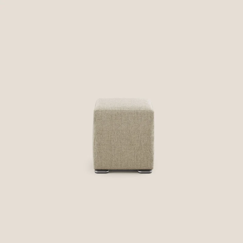 Cube pouf en tissu doux imperméable FELIS T03 beige
