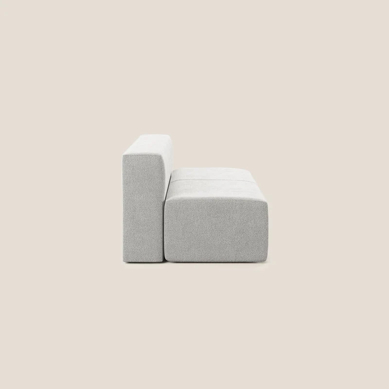 Nettuno module central maxi en bouclette douce T07 gris