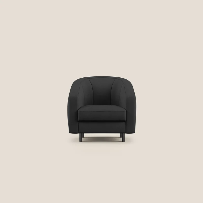 Pandora Fauteuil en tissu doux imperméable T02 noir
