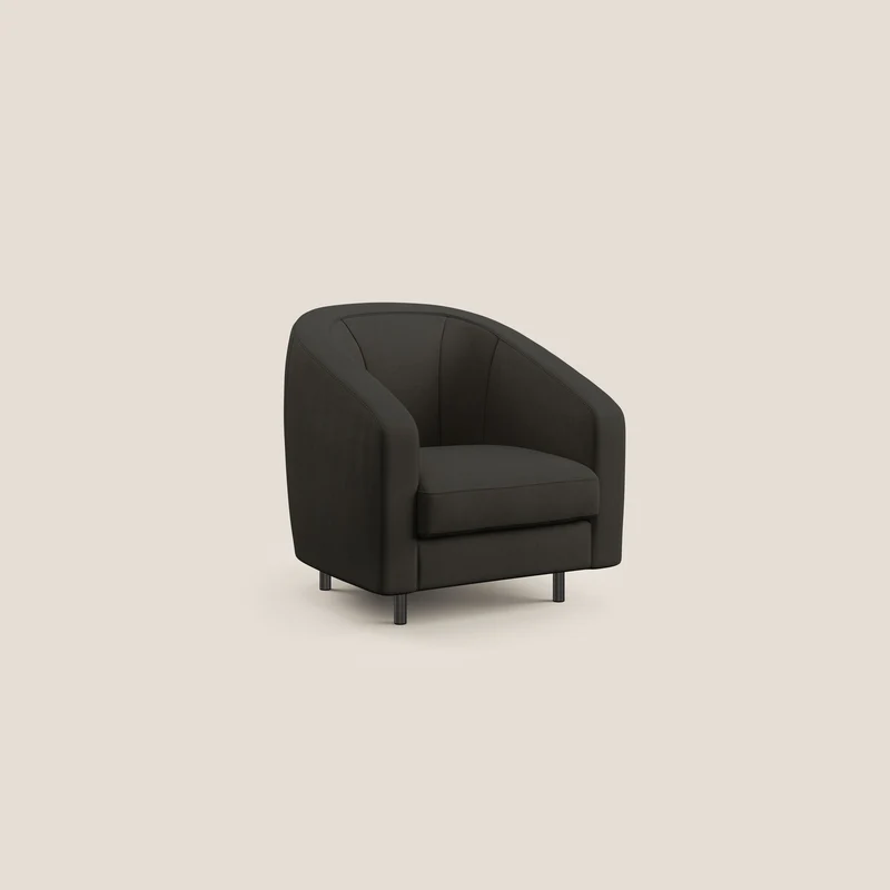 Pandora Fauteuil en tissu doux imperméable T02 noir