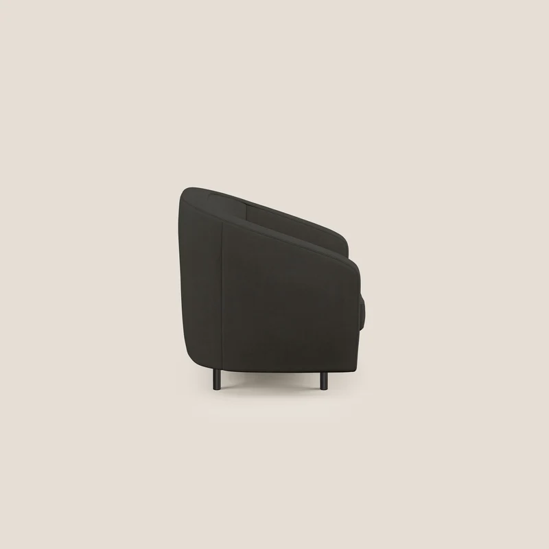 Pandora Fauteuil en tissu doux imperméable T02 noir