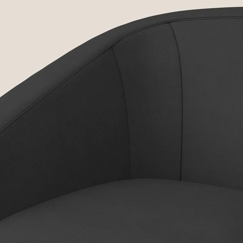 Pandora Fauteuil en tissu doux imperméable T02 noir