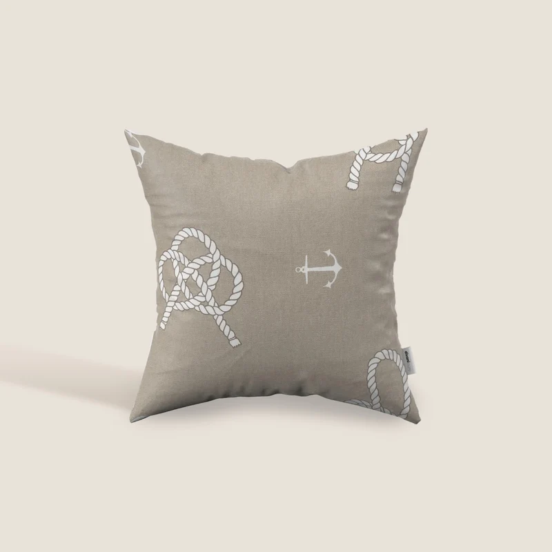 Marino coussins fantaisie style marin en coton beige