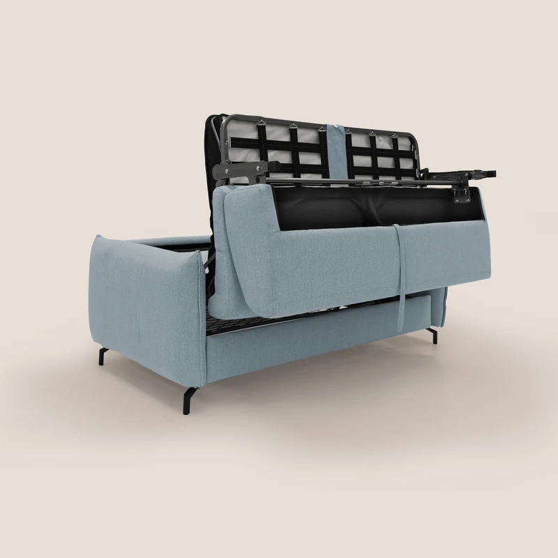 Scarlet canapé convertible en tissu mixte coton imperméable T19 sucre glace