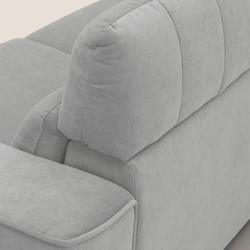 Clark canapé modulable d'angle REVERSIBLE avec option relax électrique en tissu détachable imperméable T17 gris