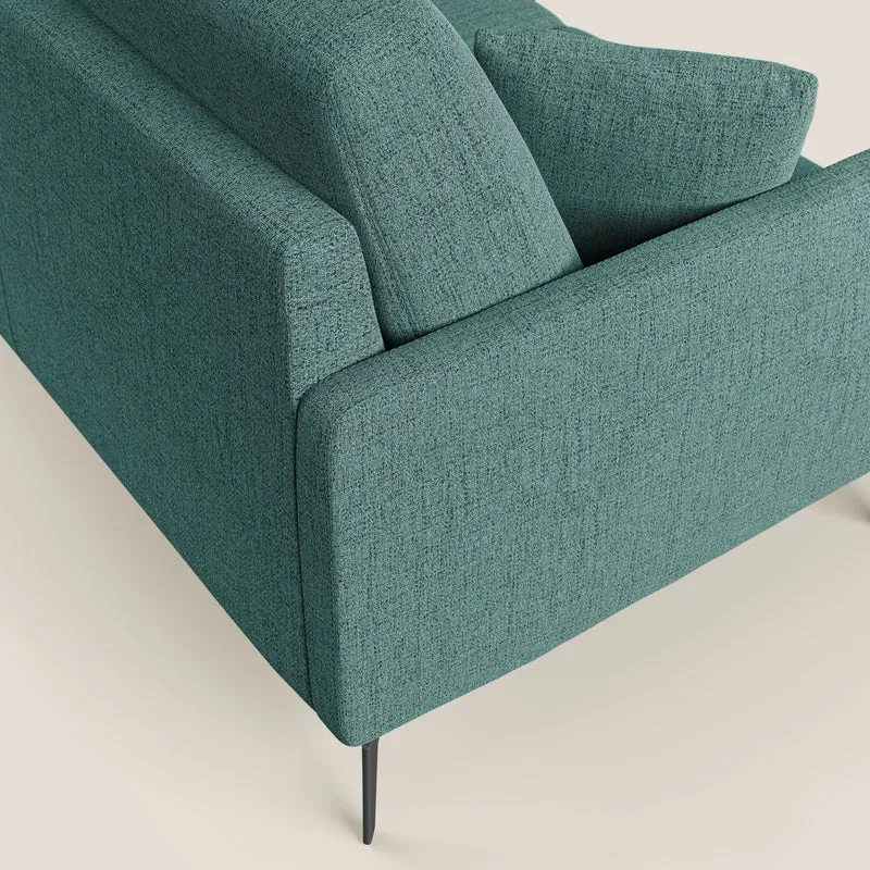 Saturno canapé d'angle moderne en tissu doux imperméable T03 vert d'eau