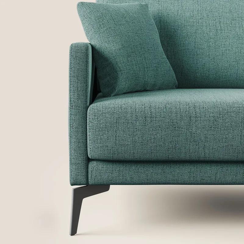 Saturno canapé d'angle moderne en tissu doux imperméable T03 vert d'eau