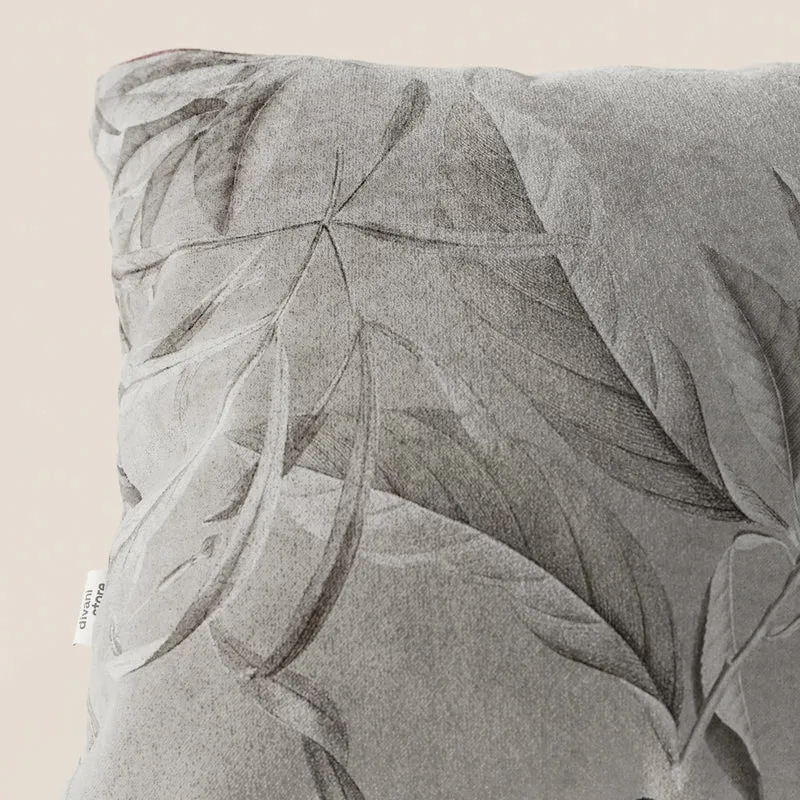 Lemon collection élégante de coussins à motifs en velours imperméable gris