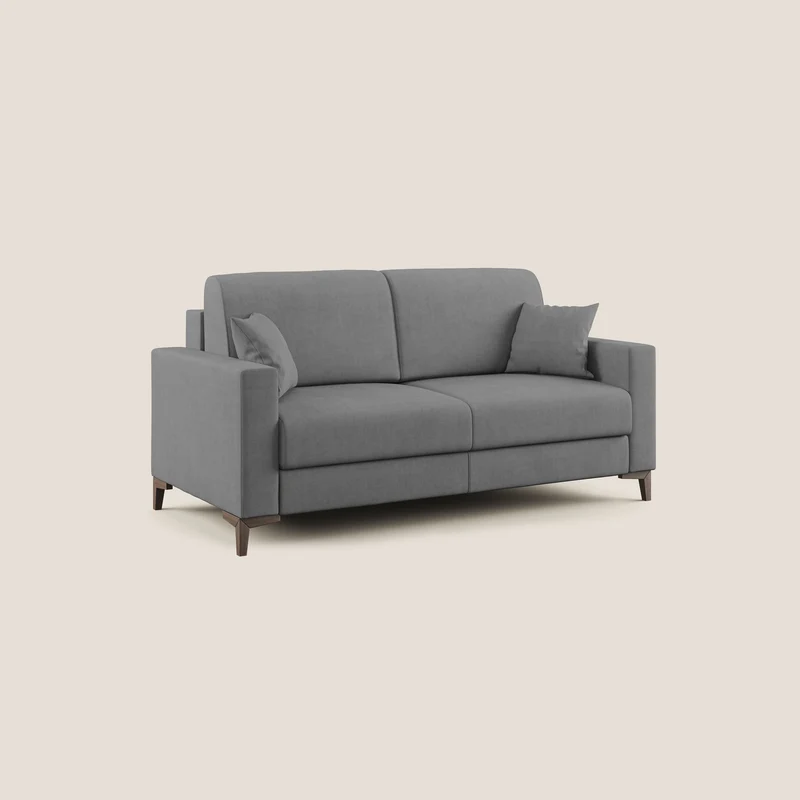 Kafka canapé lit convertible en tissu doux imperméable T02 gris