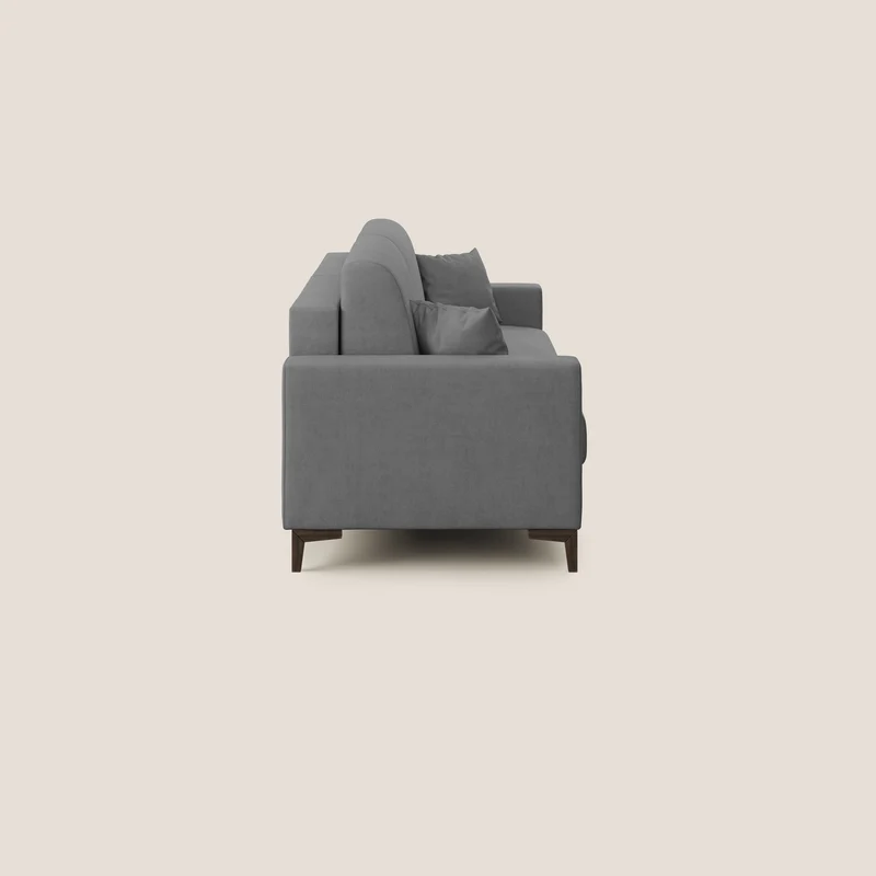 Kafka canapé lit convertible en tissu doux imperméable T02 gris