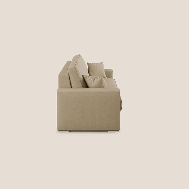 Dream canapé-lit convertible avec coussins doux en tissu détachable T05 beige