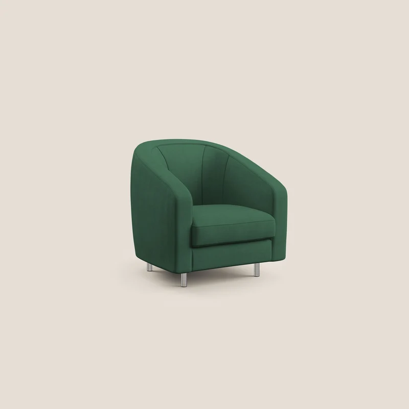 Sally Fauteuil en tissu doux imperméable T02 vert