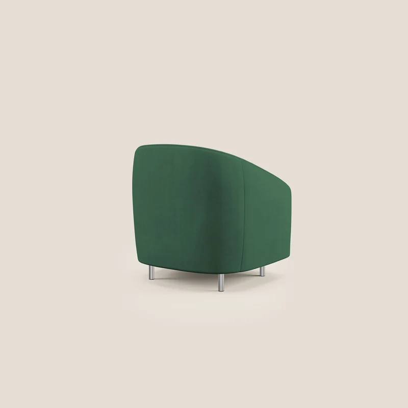 Sally Fauteuil en tissu doux imperméable T02 vert