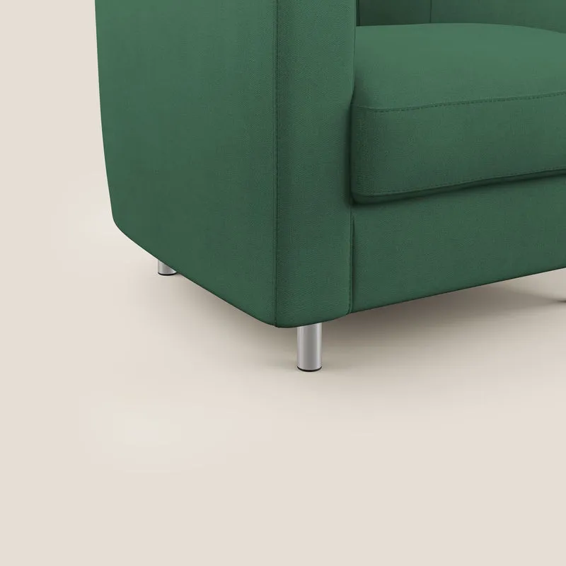 Sally Fauteuil en tissu doux imperméable T02 vert
