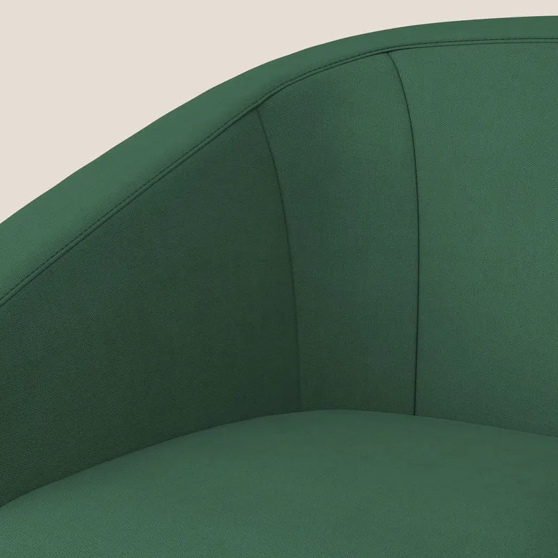 Sally Fauteuil en tissu doux imperméable T02 vert