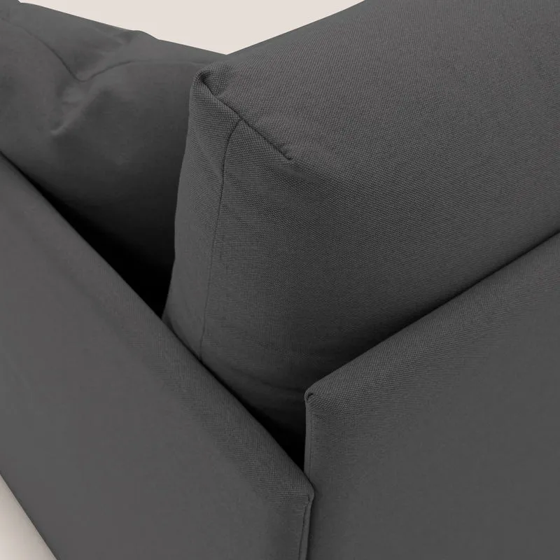 Brera Canapé duplex avec lits jumeaux et tissu effet coton imperméable T13 anthracite
