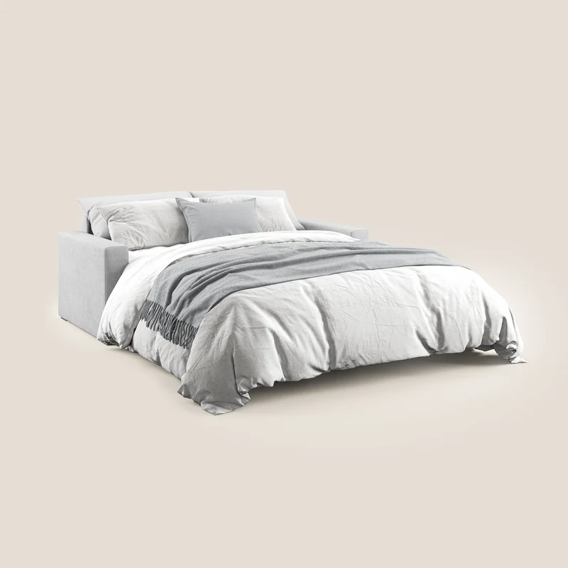 Best canapé-lit double en tissu imperméable T02 gris clair
