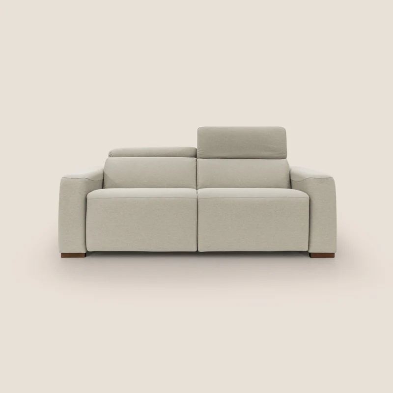 Poseidon canapé lit convertible + RELAX électrique en tissu imperméable détachable T05 crème