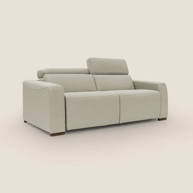 Poseidon canapé lit convertible + RELAX électrique en tissu imperméable détachable T05 crème