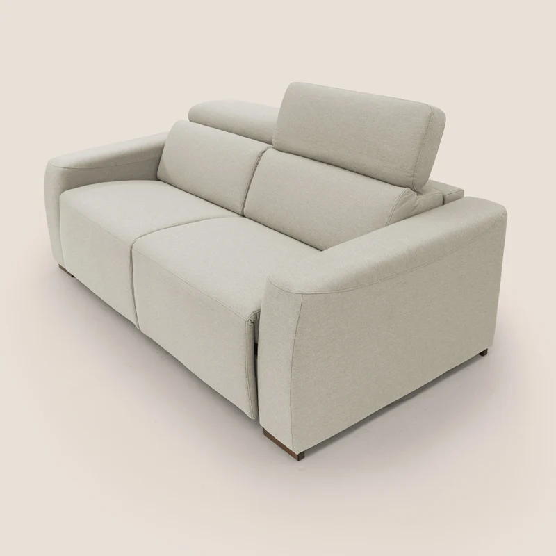 Poseidon canapé lit convertible + RELAX électrique en tissu imperméable détachable T05 crème