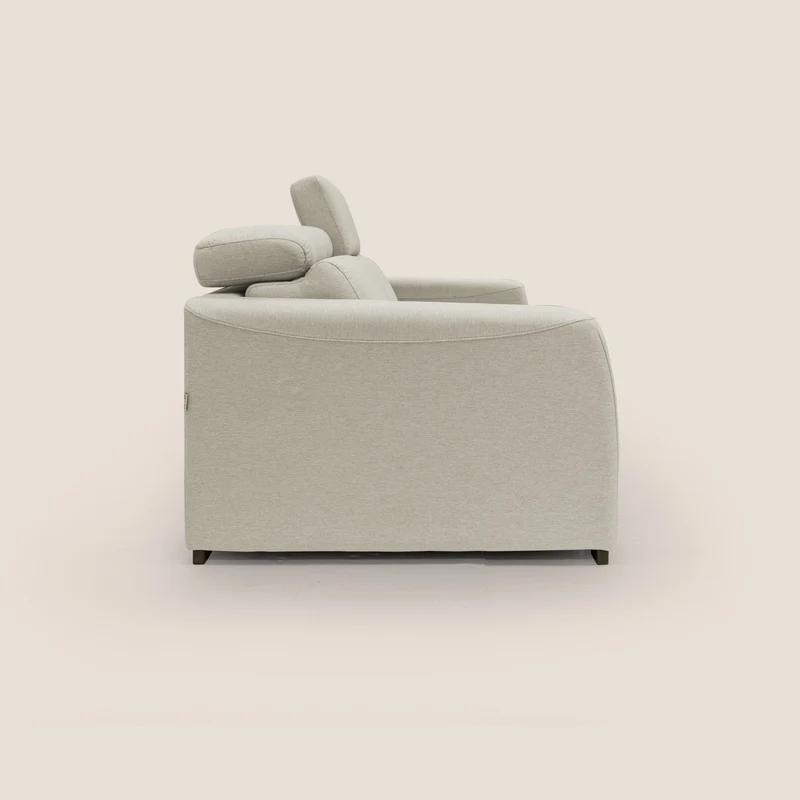 Poseidon canapé lit convertible + RELAX électrique en tissu imperméable détachable T05 crème