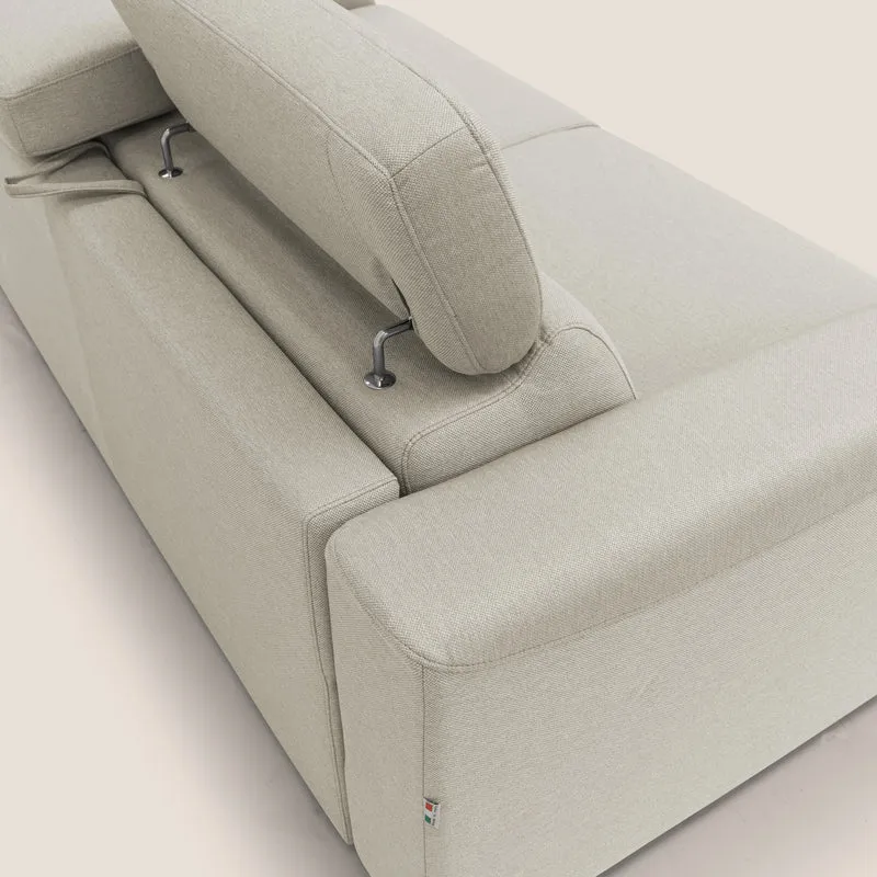 Poseidon canapé lit convertible + RELAX électrique en tissu imperméable détachable T05 crème