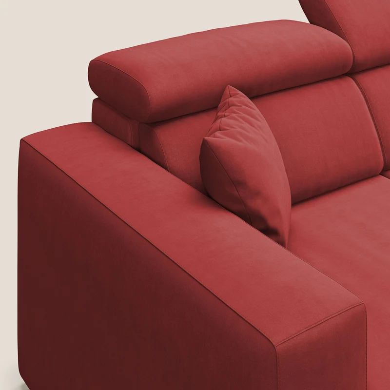 Orwell canapé avec 3 assises extractibles en microfibre détachable T11 rouge