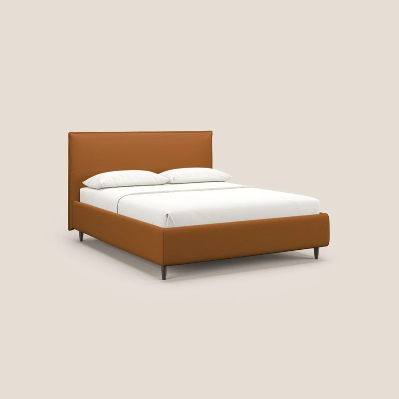 Hunter lit rembourré avec coffre déhoussable en tissu imperméable flammé T19 orange