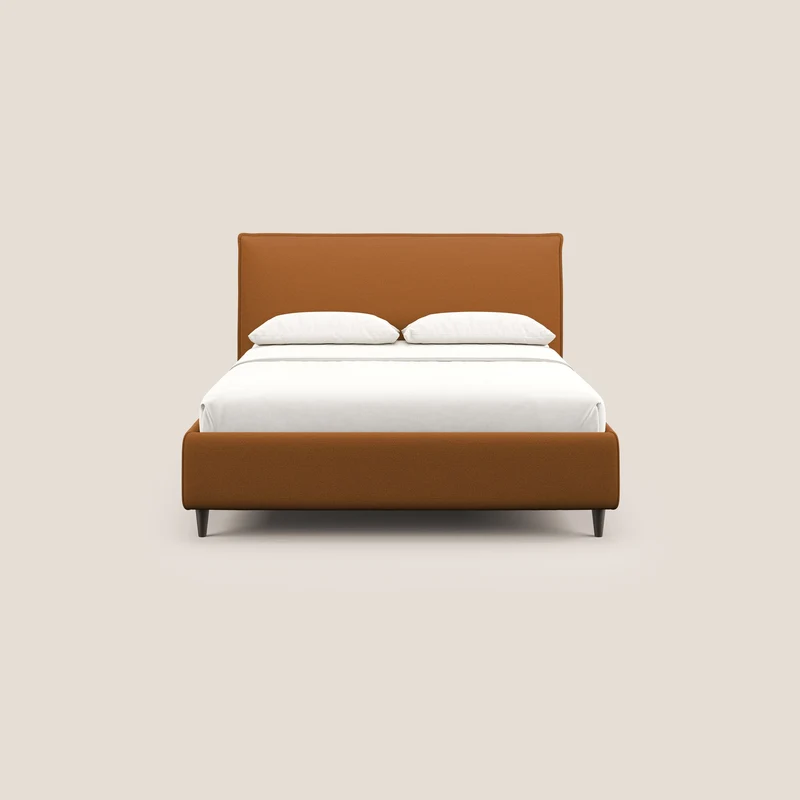 Hunter lit rembourré avec coffre déhoussable en tissu imperméable flammé T19 orange
