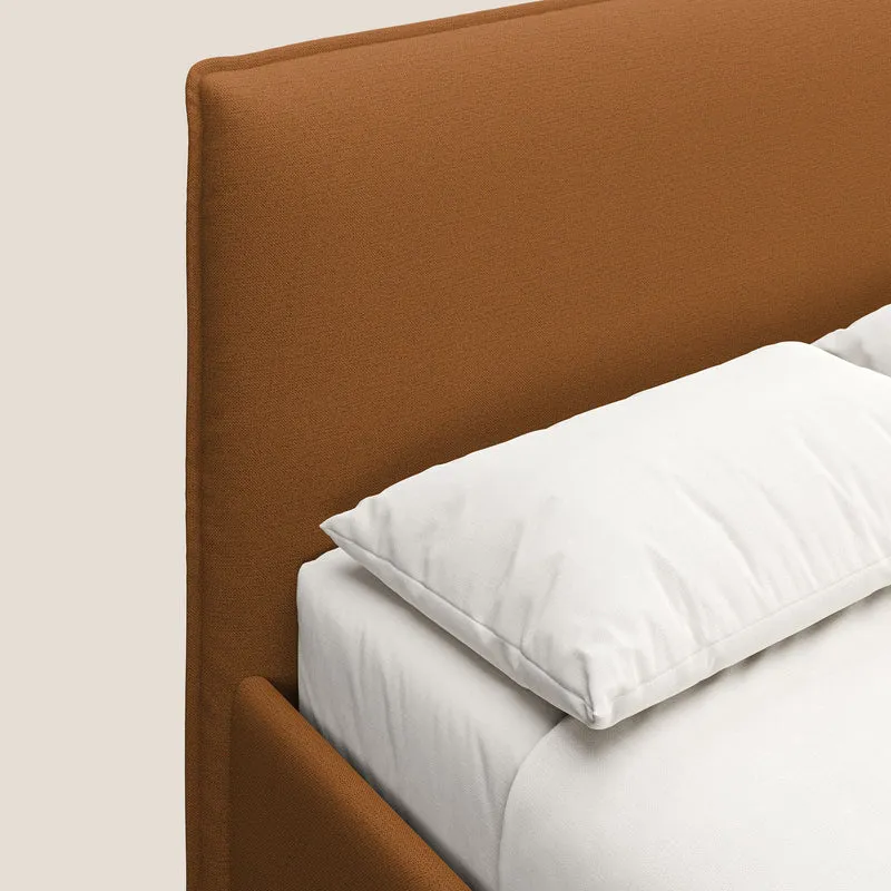 Hunter lit rembourré avec coffre déhoussable en tissu imperméable flammé T19 orange