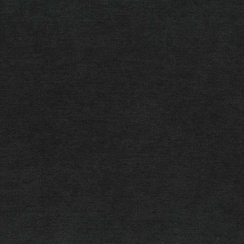 Minerva canapé d'angle avec angle et pouf extractible en tissu doux imperméable T02 noir