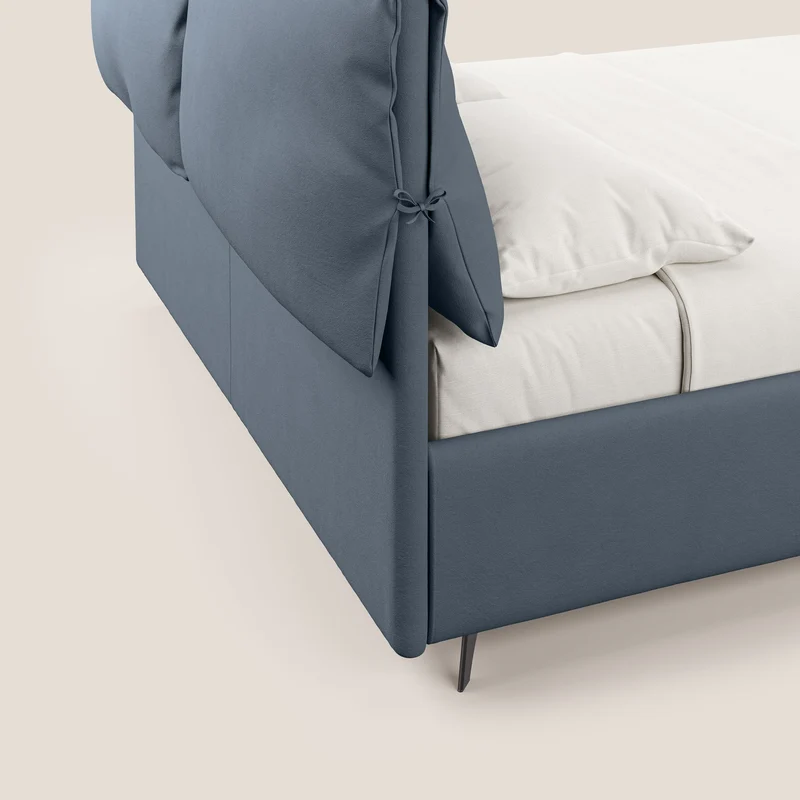 Susan lit rembourré avec coffre complètement déhoussable en microfibre détachable T11 sucre glace