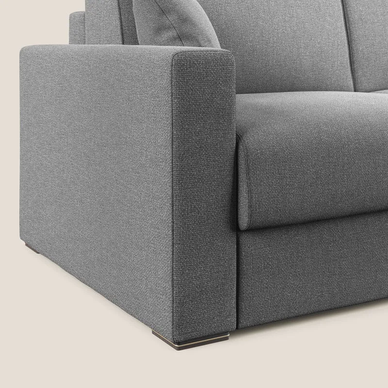 Best canapé-lit d’angle avec méridienne en tissu anti-taches QuickClean T08 gris