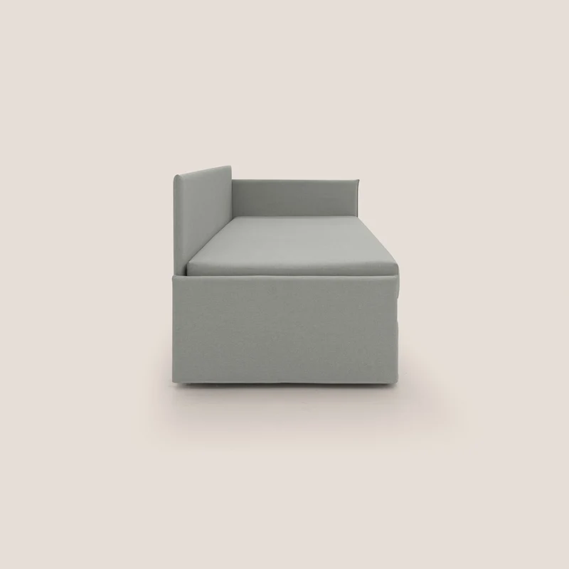 Durini Canapé duplex avec lits jumeaux et tissu effet coton imperméable T13 gris