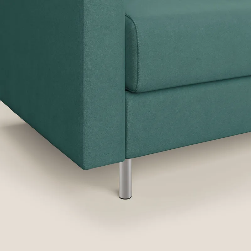 Megan fauteuil convertible en microfibre détachable T11 bleu canard