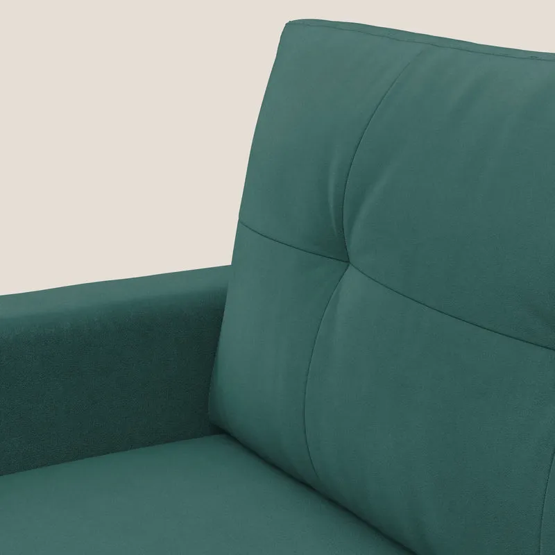Megan fauteuil convertible en microfibre détachable T11 bleu canard