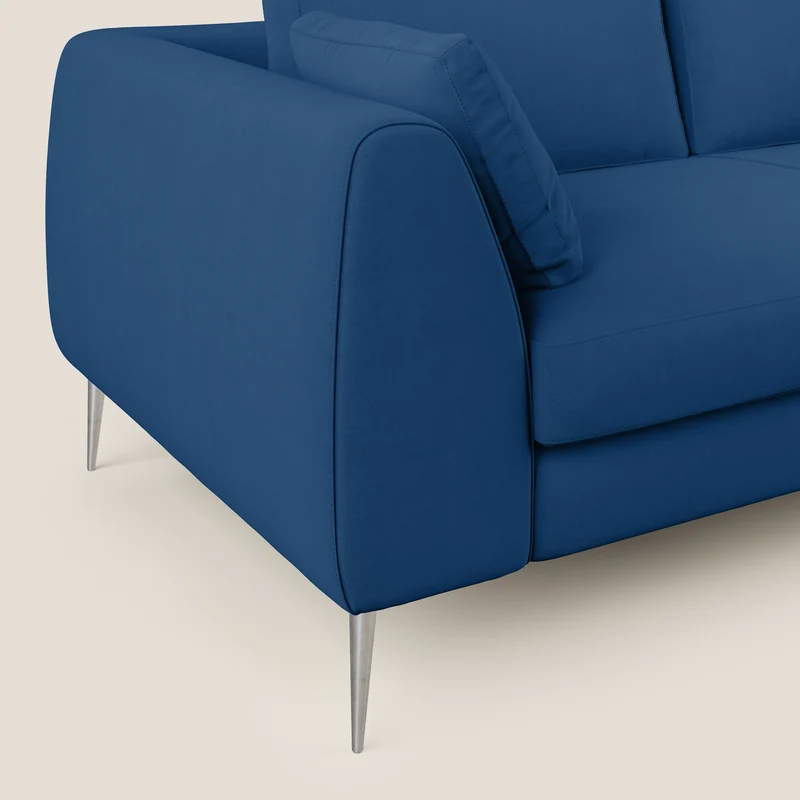 Plano canapé moderne en microfibre technique détachable T11 bleu