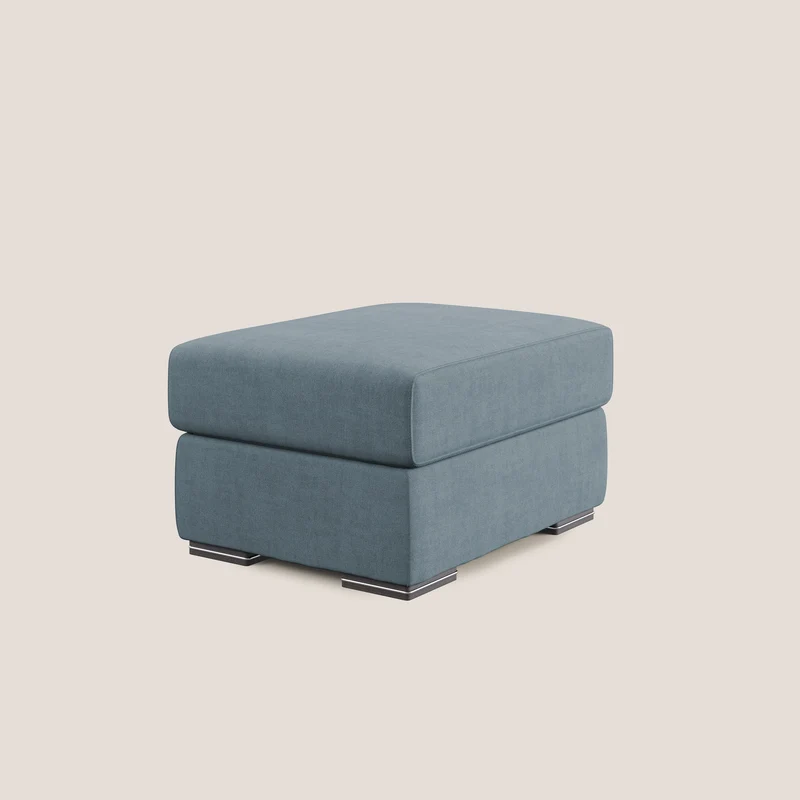 Sun pouf coffre en tissu imperméable T02 bleu pastel