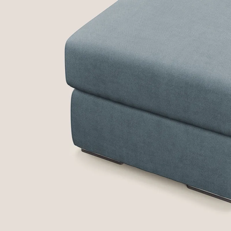 Sun pouf coffre en tissu imperméable T02 bleu pastel