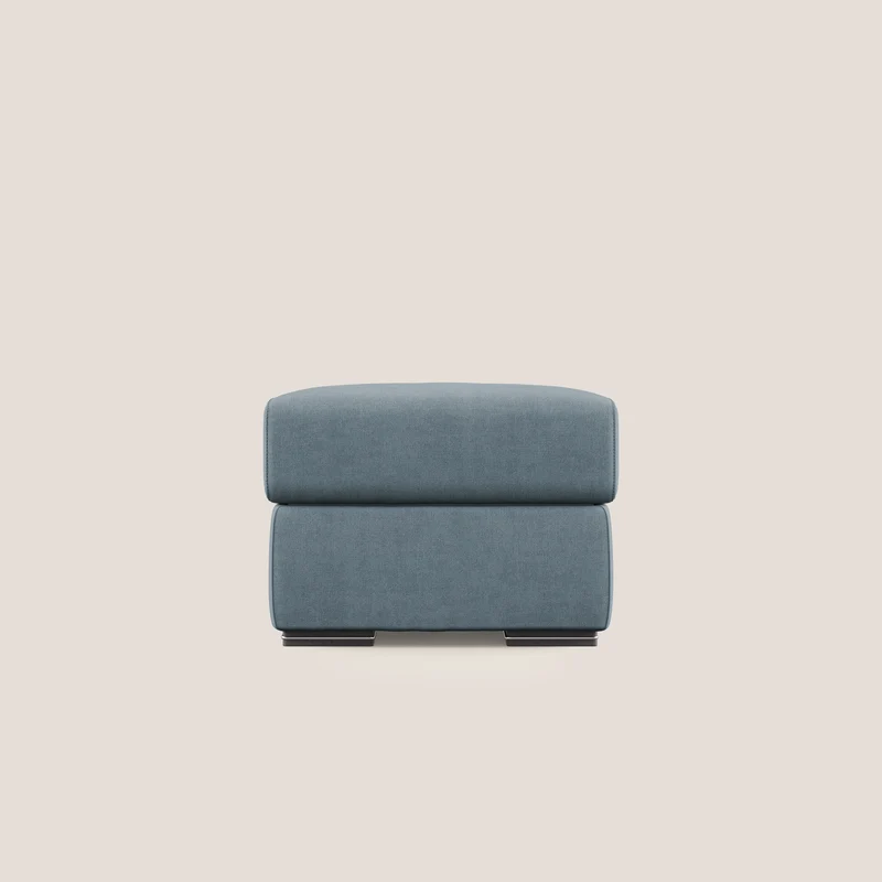 Sun pouf coffre en tissu imperméable T02 bleu pastel