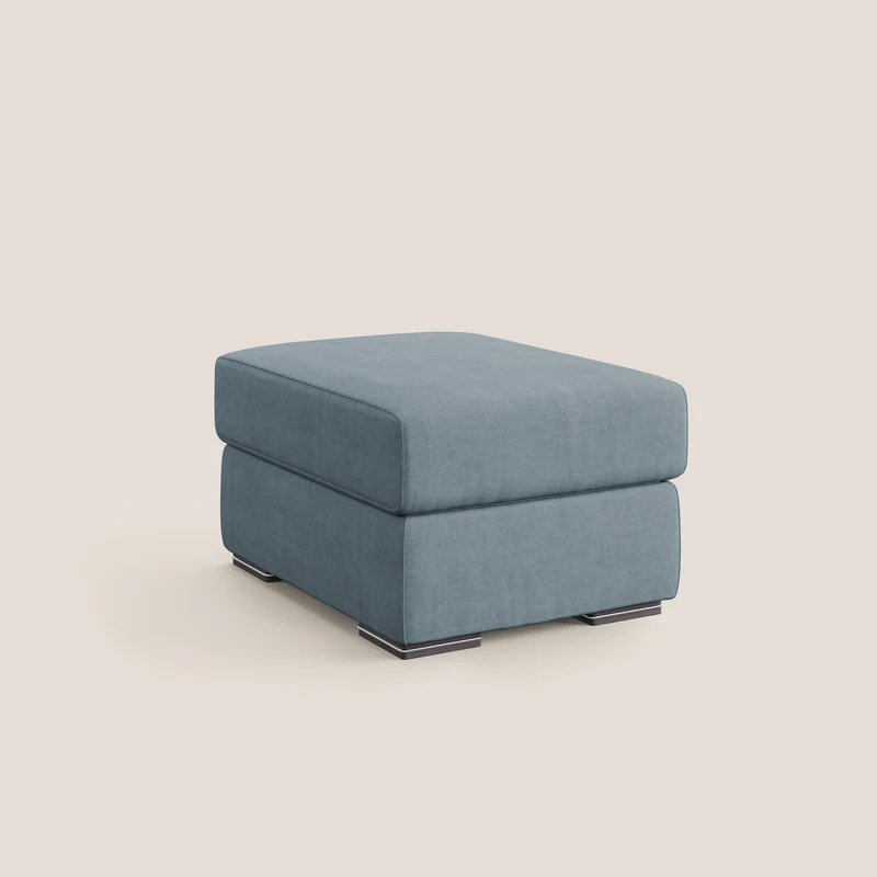 Sun pouf coffre en tissu imperméable T02 bleu pastel