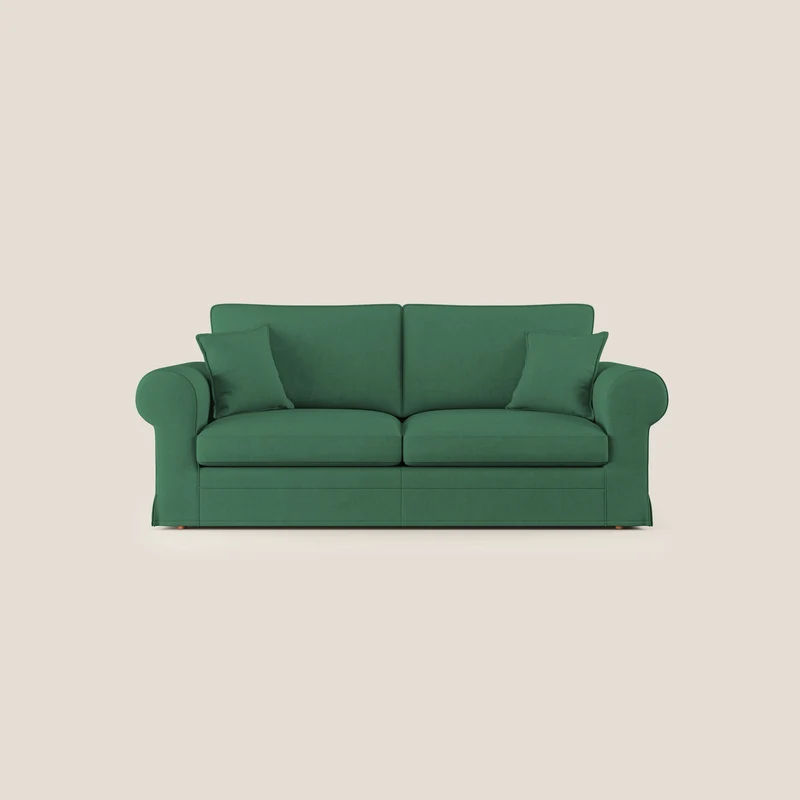 Lady canapé classique en plume d'oie réalisé avec un tissu imperméable T02 vert